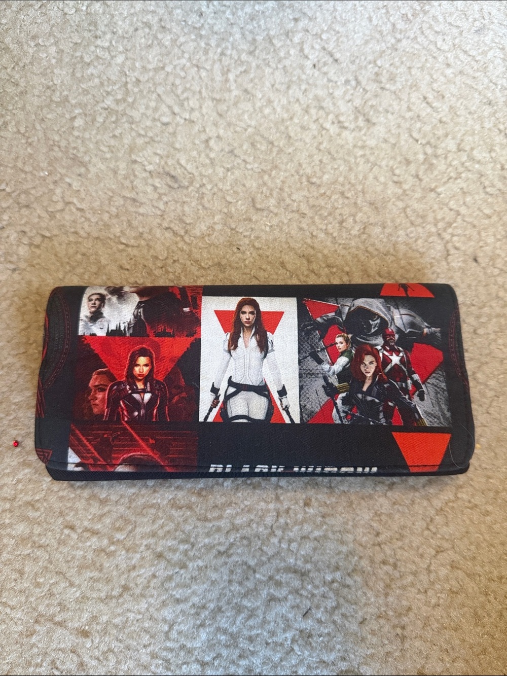 Black Widow Themed Red and Black Women's Wallet large new marvel Disney